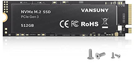 Vansuny 512GB NVMe M.2 Internal Solid State Drive PCIe 3.0 TLC M.2 SSD 3D NAND 2280 Speed up to 3400/2900MB/s Internal Solid State Hard Drive PCIe SSD