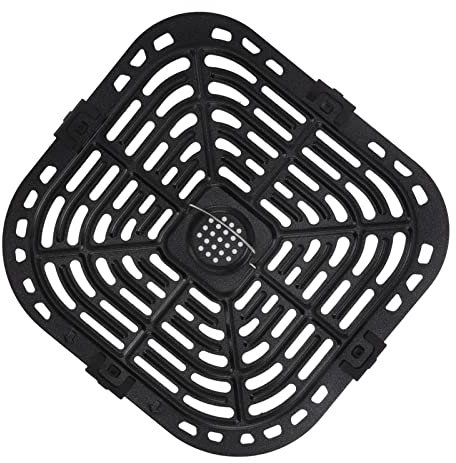 TOPINCN Ersatz-Grillpfanne für Luftfritteuse, Quadratische Grillpfanne, Teile aus Edelstahl 304