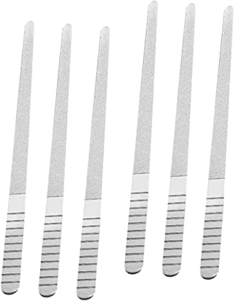 FRCOLOR 6stücke Teiliges Doppelseitiger Nagelfeilen aus Edelstahl Schleif und Polierwerkzeug für Maniküre und Pediküre Nagelkunst-tool zum Glätten und Polieren