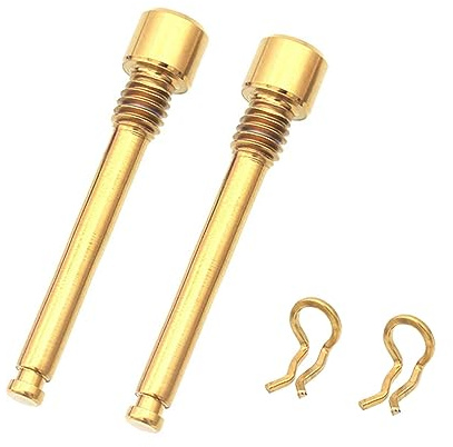 JISADER 2 x Fahrrad-Scheibenbremsen-Schrauben, Fahrrad-Bremssattel-Schrauben, Stifteinsätze, Schraube, langlebig, tragbar, Fahrradzubehör, Gold