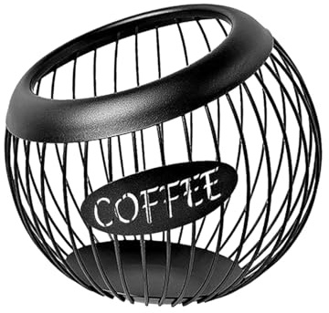 Milageto Soporte para cápsulas de café, Recipiente para Aperitivos y Dulces, Soporte Multiusos Duradero para cápsulas de Espresso, Organizador de Escritorio, Negro