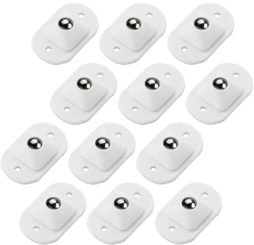 ShaMyiuCnz 12 Pcs Self Adhesive Castor Wheels Mini Swivel Casters Wheels 360 Degree Free Rotation Appliance Rollers for Small Furniture Trash Can Box