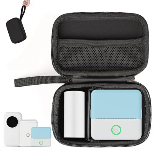 Tasche für Fotodrucker, Tragetasche für Mini Drucker Aufbewahrungstasche für Etikettendrucker Druckpapier kompatibel mit Memoking/Phomemo Printer Case Zubehör für Schule, Büro, Reisen (nur Tasche)