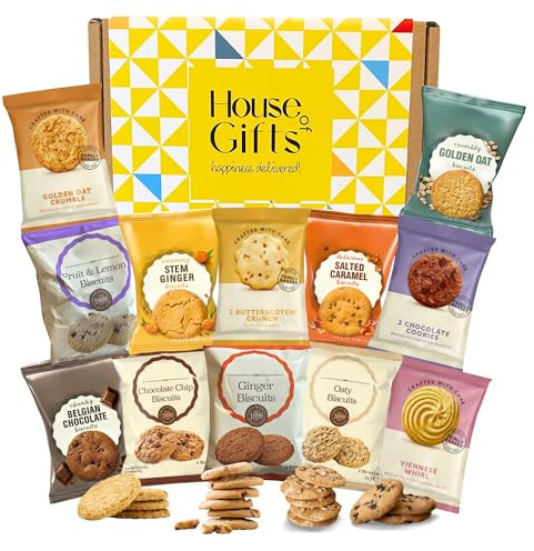 Biscuits Gift Set Biscuit Hamper Containing 12 Packs of Two (24 Biscuits Total) Including Borders, Walkers Assorted & Grandma Wild's Classics