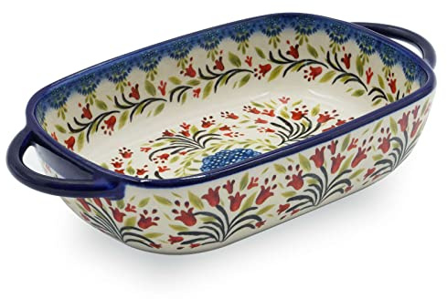 Ceramic Baking Dish For Oven, Small Casserole Dish With Handles, Ceramic Oven Bakeware-tulip-rectangle 700ml