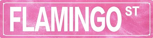 LMDDFZS Retro Girl Pink Tin Metal Sign Flamingo Statement Wall Decor for Home Vintage Bar or Dorm Unique Gift Idea for Friends 4x16 in