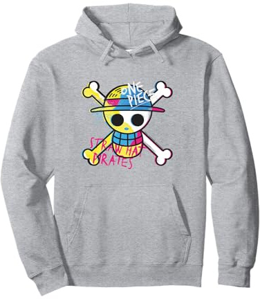 One Piece Strohhut Piraten Farbe Logo Monkey D Luffy Pullover Hoodie