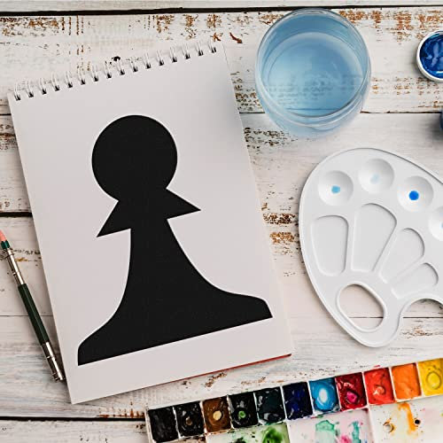 Schablone Schachfigur Spiel v23 Design Stencil DIY Airbrush Muster Wandgestaltung Sprühschablone 21 x 29 cm