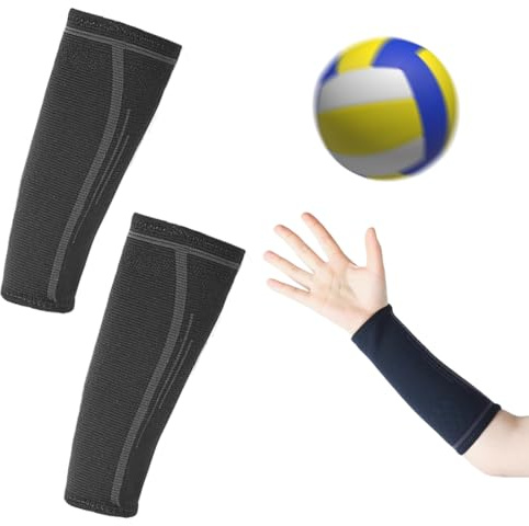 GYCAQAC Manicotti Braccio Sportivi Anti UV Unisex, M 55-70KG, Nero, Misto Nylon e Spandex, Compressione, High Stretch, Lightweight, IT48, Unisex