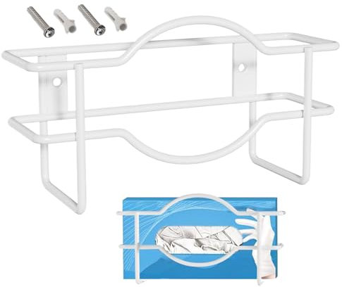 Glove Box Holder Wall Mount - Glove Box Dispenser | Multifunctional Glove Box Organizer | Sturdy Compact Tissue Box Organizer | Masque Facial Tissue Storage Space Saving for Office Kitchen Bathroom