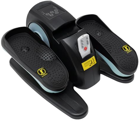 MIIWWOWO 60W Mini Elektrischer Ellipsentrainer Elektrisches Fußpedal-Rehabilitationsgerät, Under Desk Elliptical Machine mit Fernbedienung, Elektrisches Ellipsentrainergerät für Haushalte (Blau)