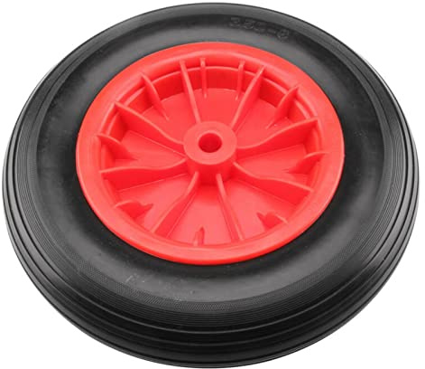 SUNNYNEST 14 Wheelbarrow Wheel PU Solid 3.50-8 Wheel Solid Tyre Rim Wheels Tyre Heavy Duty Replacement Tire for Garden Trolley Barrow Go Cart