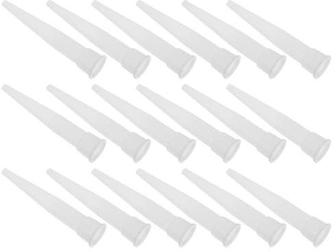 WOONEKY 100 Punte per Ugelli per Calafataggio in Plastica Applicatore di Colla per Sigillatura Vetro Ugelli per Tubo di Calafataggio Diametro 14 CM Set da 100 Pezzi per Uso