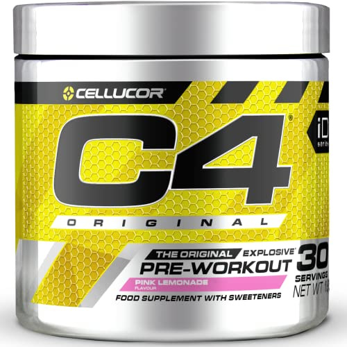 C4 Original Beta Alanine Sports Nutrition Bulk Pre Workout Powder for Men & Women | Best Pre-Workout Energy Drink Supplements | Creatine Monohydrate | Pink Lemonade | 30 Servings