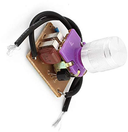 Aexit Silver Tone Rotary Knob Lamp Controller Dimmer Switch AC220V 1A (8fc37199743e5449d56f600b71fc58d5)