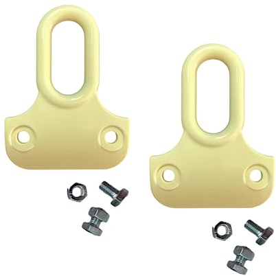 TENDAGGIMANIA Paar Ersatzhaken für Markisen zum Herunterfallen aus PVC, anpassbar an jedes Profil – Farbe: Elfenbein