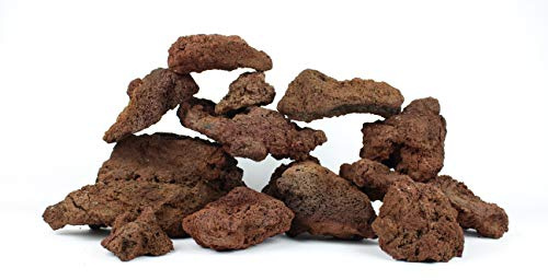 TM Aquatix Aquarium Stones Fish Tank Rocks Natural Decoration - Redy Set - Perfect for Aquacaping Caves Shelters - Improves Water Parameters (2kg (30cm Set), Red Lava Rock)