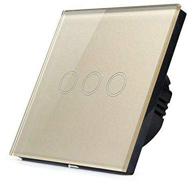 LIANYG Interruttore Touch Leggero 220V Sensore Sensore Switch Switch Switch Standard 1/2/3 Gang Pannello in Vetro temperato Smart Switch Impermeabile No Interruttore Touch