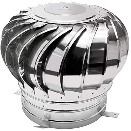 LTLCBB Comignoli Girevoli in Acciaio Inossidabile 304 Estrattore di Fumo Montaggio di Ventilazione Tonda Parapioggia Tappo Protettore Cappello Eolico per Camini Base,150mm