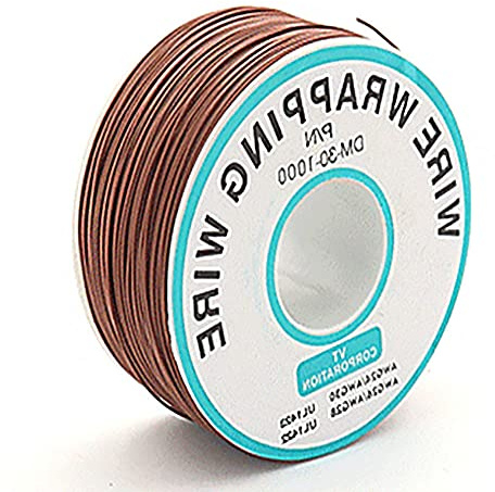 Brauner 30 AWG 0,25 mm massiver Draht Farbige elektrische Drahtlehre Spulenanschlusskabel Elektronik-Kit Litze verzinnter Kupferdraht DIY flexibel und weich