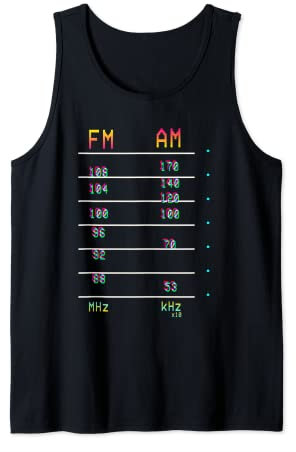Retro Vintage 80s and 90s AM FM Radio Bands Shirt Tank Top