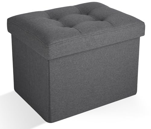 Docvania Ottoman Storage Ottoman Foot Rest Stool Foldable Bench with Storage Student Dormitory Bedroom and Entryway 16 X 12 X 12