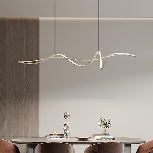 Bellastein LED Hängeleuchte Esszimmer Pendellampe kreativ modern Kronleuchter minimalistisch und atmosphärisch Bar- und Esszimmer Hängeleuchte minimalistische Pendelleuchte (weiß, 140cm)