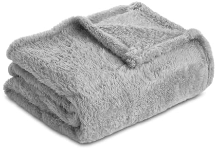Kuscheldecke Flauschig,Decke Couch Blanket,Wohndecke Warm Winter Weich,Super Weiche Fleecedecke als Sofaüberwurf-oder Bettüberwurf,Tagesdecke (Hellgrau,130 x 150 cm)