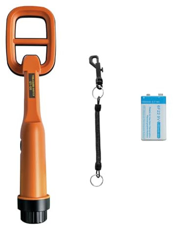 Detector de Metal Sumergible portátil Treasure Hunter GT120 sonda de Metal Puntero Impermeable 4.2 Bobina de búsqueda (Orange)