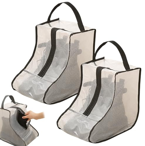 EUPSIIU 2 Stücke Reise Schuhbeutel Stiefel-Aufbewahrungstasche, Tragbare Stiefeltasche mit Griff, Staubdicht und Wasserdicht Schuhbeutel, Schuhorganizer, für Zuhause und Reisen