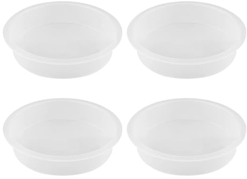 ccHuDE 4 Pcs Plastic Bird Feeding Dishes Parrot Food Water Bowls Bird Cage Feeders Bird Bath Tray Wildlife Bird Feeding Station for Small Animals