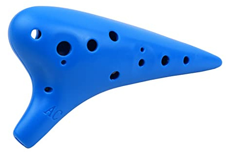 COMETX 12-Loch Kunststoff Ocarina 12-Loch Kunststoff Ocarina Flöte Alto C Musikinstrument mit Musikpunkten für Musikliebhaber und Anfänger