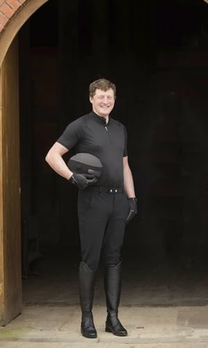 Rhinegold Mens Waterproof Winter Breeches-34-Black