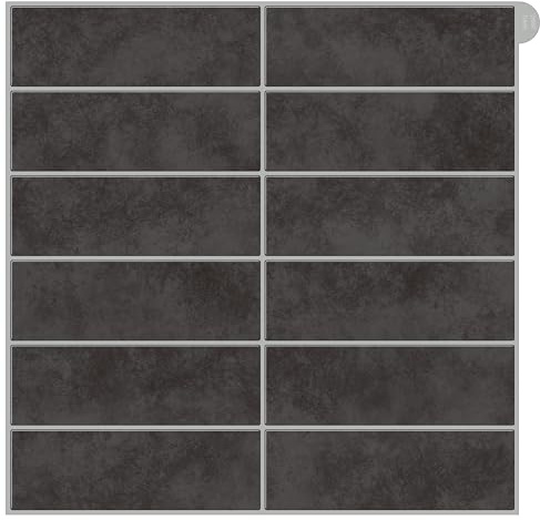 WoStick 3D Stick on Tiles 10 Sheets, Vintage Black Self Adhesive Wall Tiles Full Size Tile Stickers, Peel and Stick Tile Splashback for Kitchen Bathroom(30.5x30.5cm)