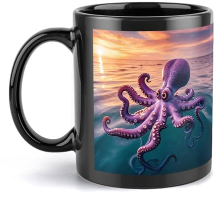 Tazza da caffè grande tazza di porcellana gigante polpo tazze da caffè in ceramica grande tazza da caffè con manico divertente tazza da tè per ufficio e casa tazze da caffè uniche