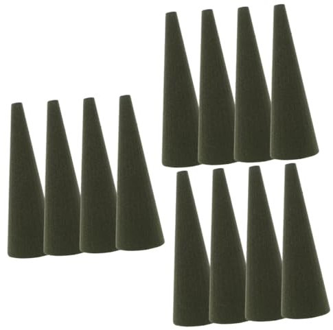 NUOBESTY 12 STK Weihnachtsbaumschleim einfacher Blütenschaumblock DIY blumenstecker Dekoration Weihnachten Phyto hochzeitsdekoration Kegelblütenschwamm Material für Blumenarrangements Green