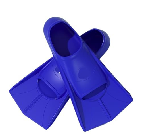 AYWTIUN Flossen Schnorchelflossen Tauchflossen Schwimmtrainingsflossen Silikon Kurze Flossen Schwimmschuhe Erwachsene Kinder Flossen Ausrüstung Schnorchel Tauchen(Blue,XL)