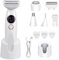 Rasoio Elettrico Donna, Rasoio da Donna, 5 in 1 Rasoio Donna Elettrico, Ipx7, Impermeabile, per Zona Bikini, Ascelle, Gambe, Ricarica USB
