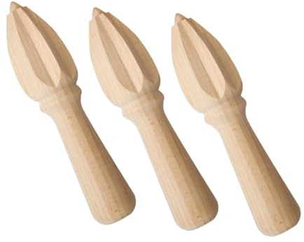 Amosfun Presse-agrumes Manuel En Bois 3 Pièces Pour Citron Orange Presse-agrumes Manuel Outil Dalésage