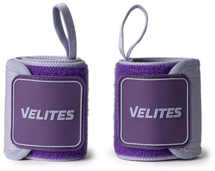 Velites Muñequera de Tela Flexible para Crossfit, Gym, Talla Única, Morado