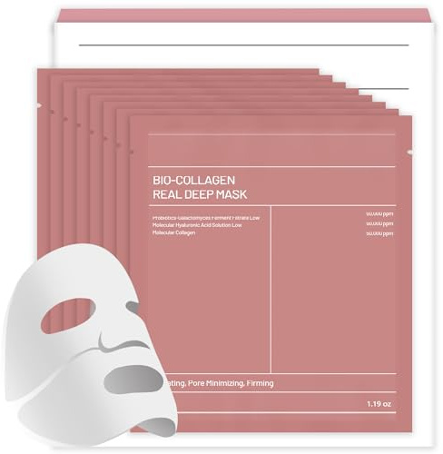 Bukamkom Collagen Face Mask (8pcs), Hydrogel Overnight Face Mask for Hydration & Soothing, Hydrogel Collagen Facial Mask, Face Masks Facial Masks Skincare