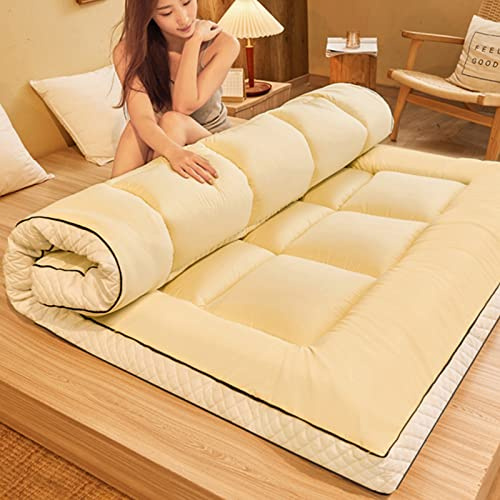 UGUGU Colchón futón japonés Grueso - Colchón de Suelo portátil y Enrollable for Todas Las Estaciones - 150 x 200 cm (59 x 79 Pulgadas)