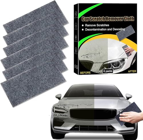 Magic Car Scratch Repair Tuch 6 Stück – Autokratzerentferner Tuch zur einfachen Reparatur von Lackkratzern, Kratzern & Flecken, Mehrzweck-Reinigungstuch für Fahrzeuglack
