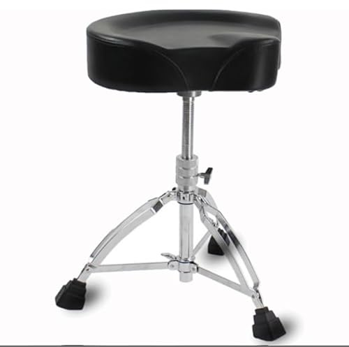 Luminexia Sattel trommelhocker,Schlagzeughocker,höhenverstellbarer Trommelhocker,Trommelsitz,Drum Throne,Schlagzeug- und Schlaginstrumentenzubehör