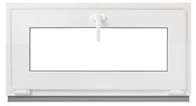 Framex källarfönster – tippfönster vit 85 x 45 cm 2 fack 32 mm (4/24/4) fönster plastfönster bredd x höjd (850 x 450 mm) funktion lutande fönster