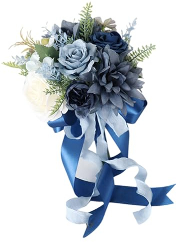 Zkydhbd Bouquet di fiori artificiali colorati per cerimonia nuziale, per damigelle d'onore e decorazione della casa, bouquet da sposa, E, Taglia unica