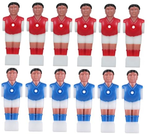 POPETPOP Giocatori Calcio Miniatura da Tavolo, 12 Pezzi in Abs, Ricambio per Biliardino Design Compatto e Leggero, per Riunioni in Famiglia