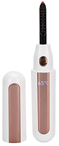 Elektrische Wimpernzange beheizt, USB Wimperncurler mit 10s Schnellaufheizung, sicherer Silikonkopf, für natürliche, langanhaltende Locken, wiederaufladbar (Weiß)