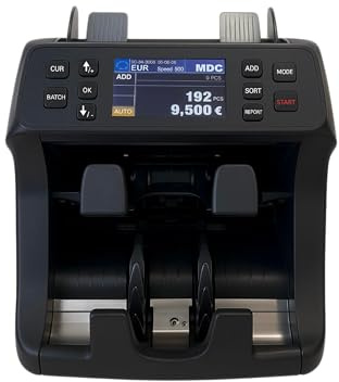 Securina24 Geldzählmaschine für gemischte Scheine Wertzähler Geldzähler Banknotenzähler SR9500