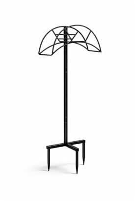 OWIJI Porta Pompa da Giardino Porta Gomma Supporto per Tubo dell'Acqua Flessibile Portatile Autoportante 110 cm Avvolgitubo Design Rotondo Stabile Resistente Rimovibile Salvaspazio Cortile Casa